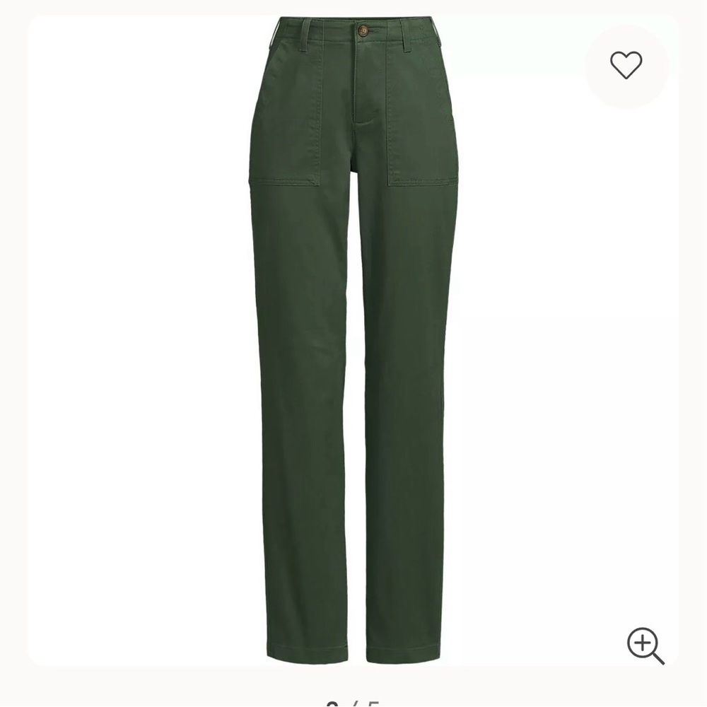 Lands End High Rise Chinos with Utility Pockets size 6